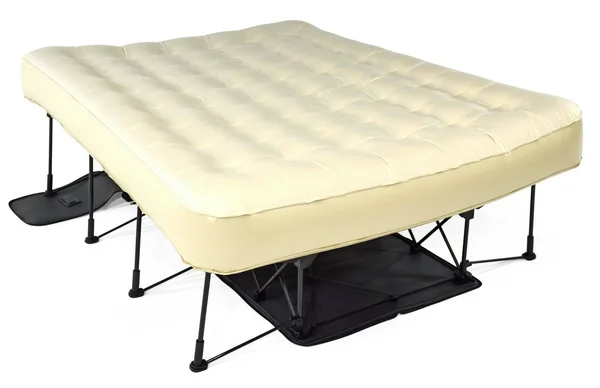 Ivation EZ-Bed (Queen) Air Mattress with Frame & Rolling Case - Self Inflatable, Blow Up Bed Auto Shut-Off, Comfortable