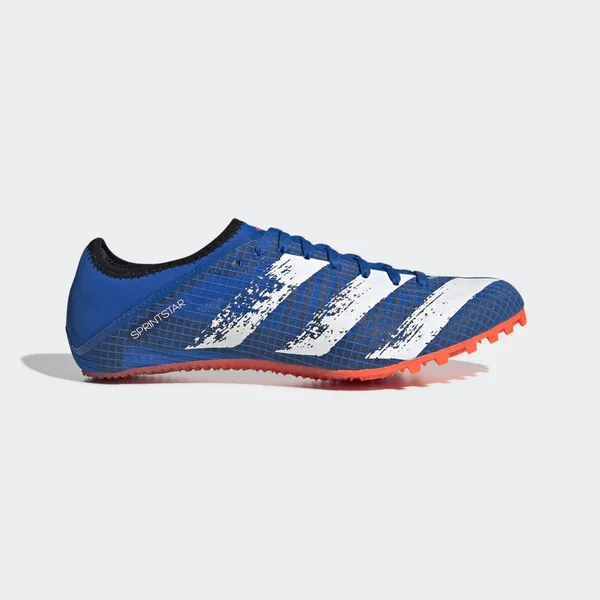 Adidas Men's Sprintstar Track Spikes, 12, Blue/White/Solar Red