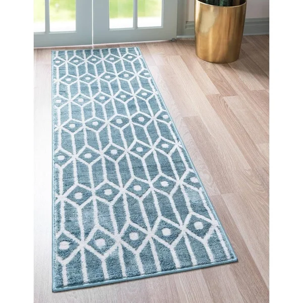 Unique Loom Matrix Trellis Diamonds Rug, 9& x 12&, Gray