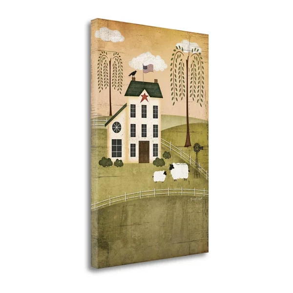 29x22 x 20x22 Primitive House by Jennifer Pugh Fine Art Giclee Print