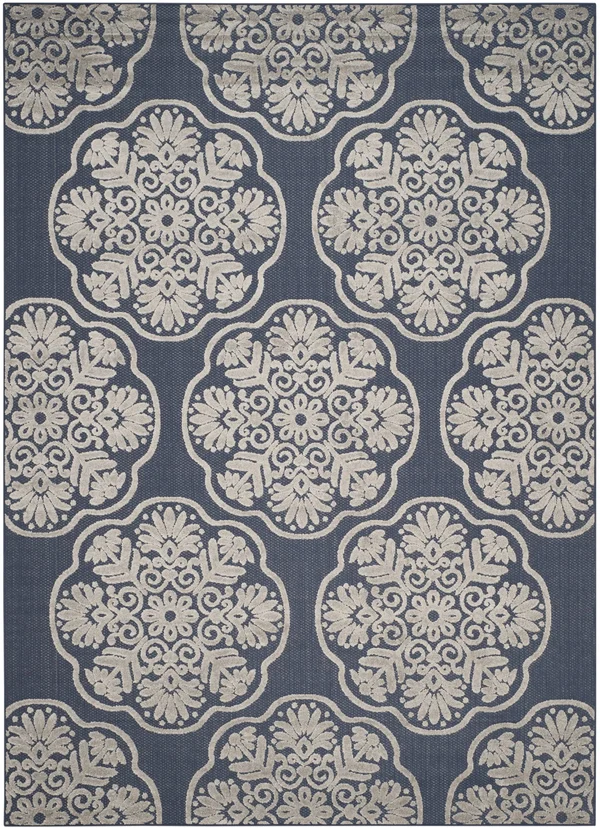 Safavieh Cottage COT911A Navy - Creme Rug 2&3x22 x 8& Runner