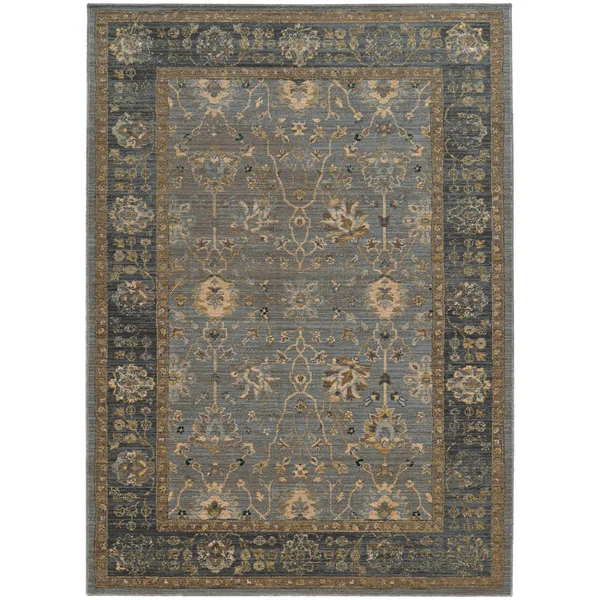 Tommy Bahama Vintage 534E2 2&7x22 x 9&4x22 Runner Blue - Beige Area Rug