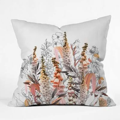 Iveta Abolina Lupines Throw Pillow East Urban Home Size: 26x22 x 26x22