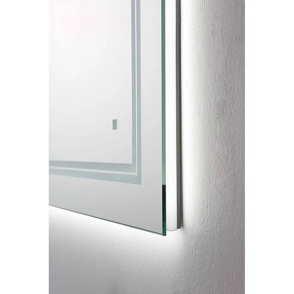Aquadom Soho 30 Inches x 30 Inches LED Lighted Silver Mirror for Bathroom