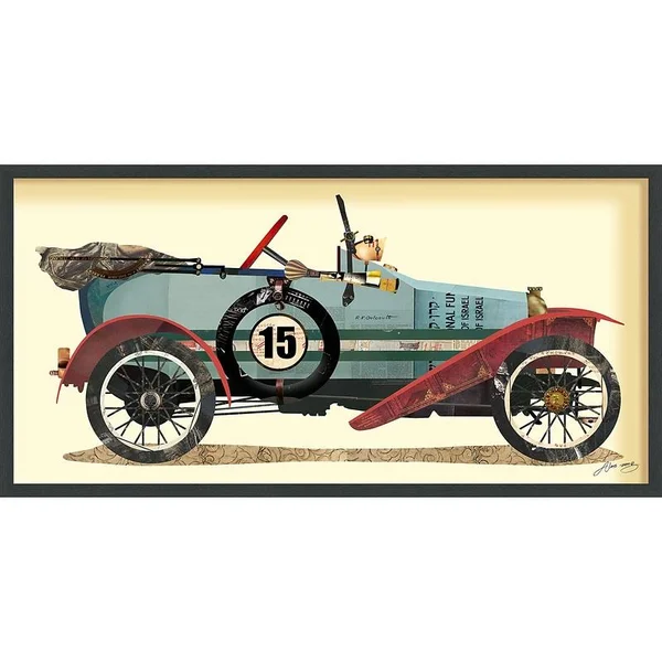 Latitude Run &Antique Automobile #1& Framed Graphic Art Print
