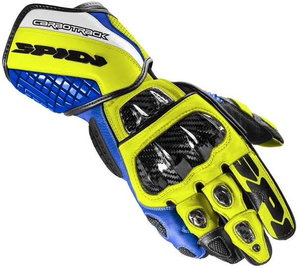 Spidi Gloves Carbo Track Evo Blue Yellow Size XL