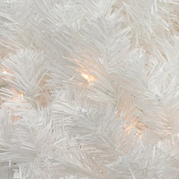 Northlight 24x22 Pre-Lit Snow White Artificial Christmas Wreath - Clear Lights