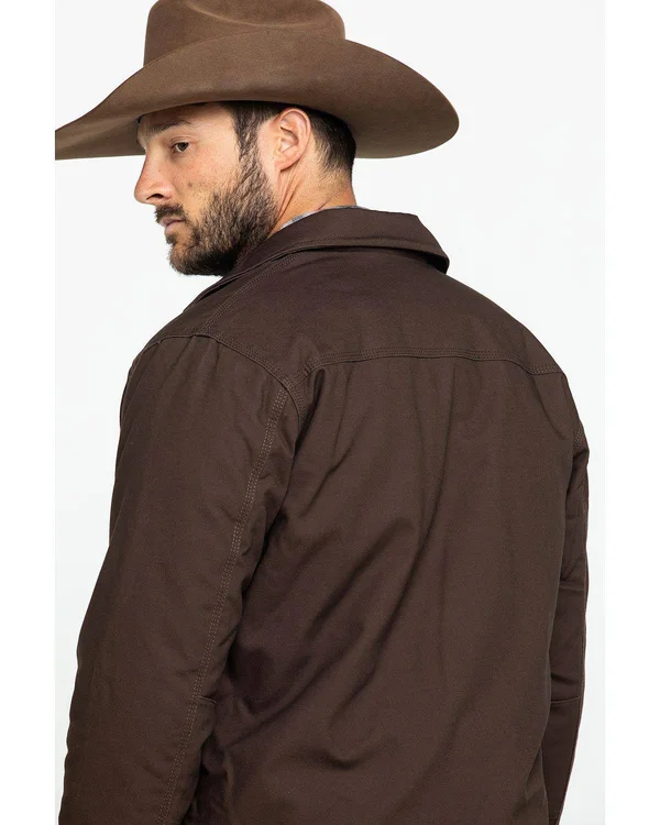 Wrangler Men's Barn Coat, Dark Brown, Medium