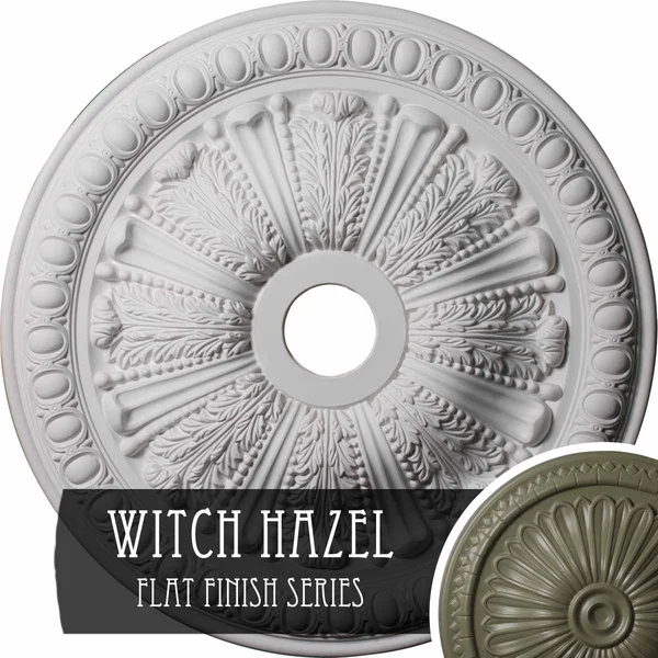 27 7/8x22OD x 3 7/8x22ID x 2 1/2x22P Tomango Egg & Dart Ceiling Medallion (Fits Canopies Up to 6 3/4x22) - Hand-Painted Witch