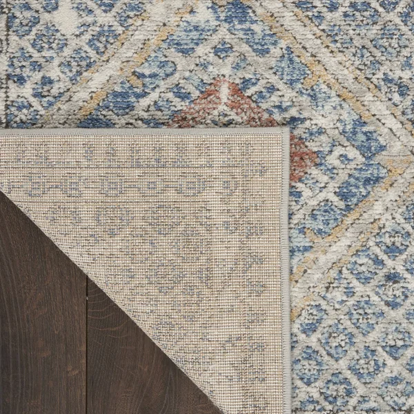 Nourison Concerto CNC16 Area Rug - Blue/Ivory, 2&2x22 x 10&