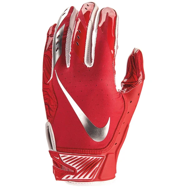 Nike Vapor Jet 5.0 Football Receiver Gloves Red/Chrome XXL