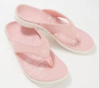 Spenco Orthotic Thong Sandals - Yumi Inspire, Size 11 Wide, Blush
