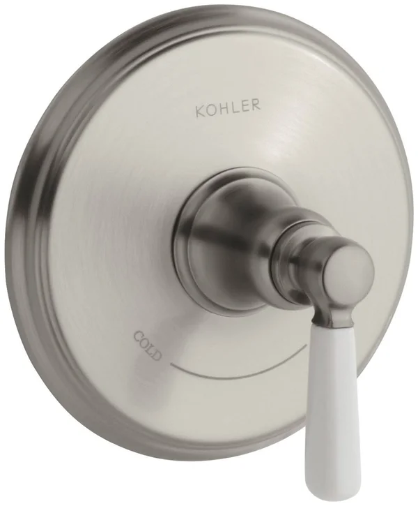 Kohler k-t10593-4p-bn Bancroft Brushed Nickel Thermostatic Valve TRIM - White