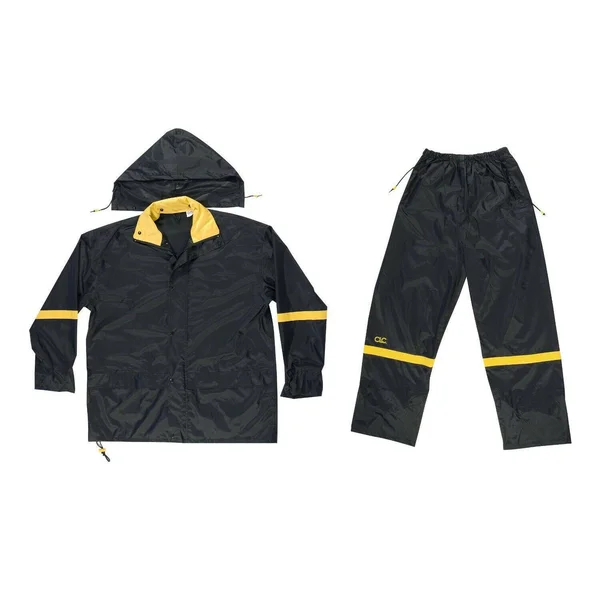 Custom Leathercraft R1034X 3-Piece Rain Wear Black Nylon Rain Suit 4X