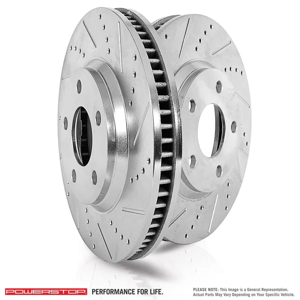 Power Stop Evolution Drilled & Slotted Rear Rotors JBR1576XPR