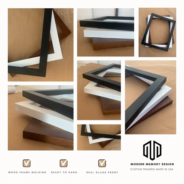 42x12 Picture Frames Brown Wood 42x12 Frame 42 x 12 Wooden Frames White