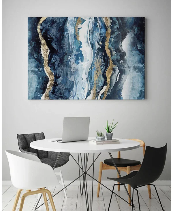 CLICART 16 in. x 20 in. Effectus I by Isabelle Z Wall Art, Blue/ White