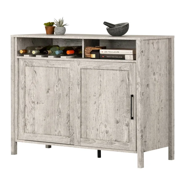 South Shore Munich Buffet with Sliding DOOR, Seaside Pine