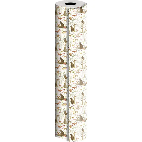 Jam Paper Industrial Size Bulk Wrapping Paper Rolls, Fairytale Forest, 1/4 Ream (520 Sq. ft), Sold Individually (165J28030208)