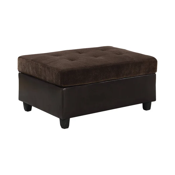 Coaster 505646 Mallory Chocolate Ottoman