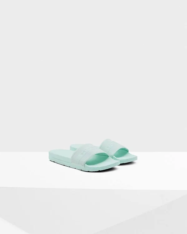 Hunter Women Original Elastic Slide Green 10