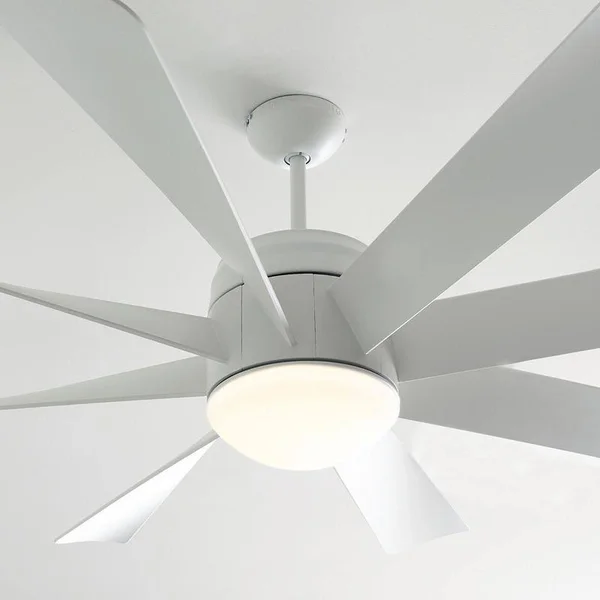 Monte Carlo 56x22 Turbine LED Ceiling Fan Painted Brushed Steel