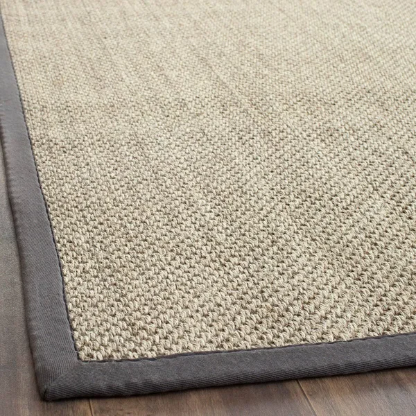 Safavieh NF443B Marble, Grey Natural Fiber 8& x 8& Square Area Rug