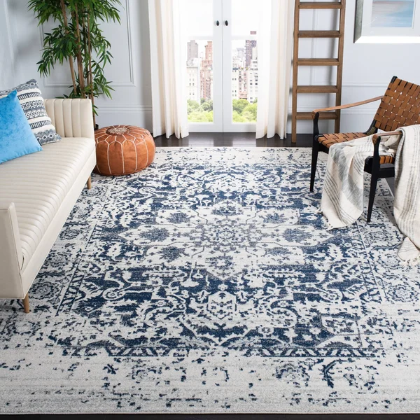 Safavieh Madison Rug Collection MAD603K - Turquoise - Ivory - 2&-3x22 x 20&