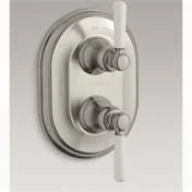 Kohler k-t10593-4p-bn Bancroft Brushed Nickel Thermostatic Valve TRIM - White