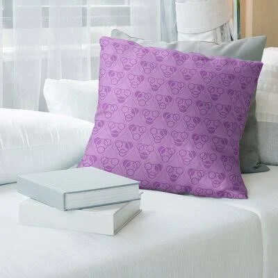 Classic Circles Waves Throw Pillow Cover Brayden Studio Color: Cool Violet, Size: 16x22 x 16