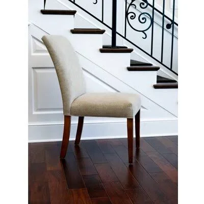 Pierson Upholstered Dining Chair Braxton Culler Body Fabric: Green and Blue Stripe; 0252-54 - Leg Color: Kiwi Finish