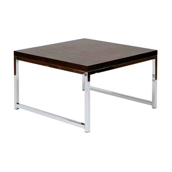 Wall Street 28 in. White Chrome Accent/Corner Table