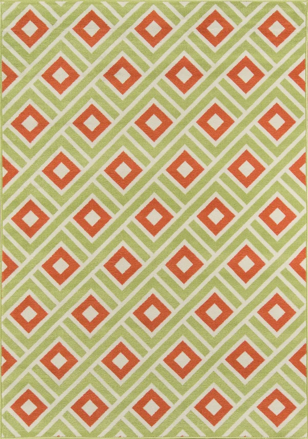 Momeni Baja Area Rug, Green, 8&6x22 x 13&