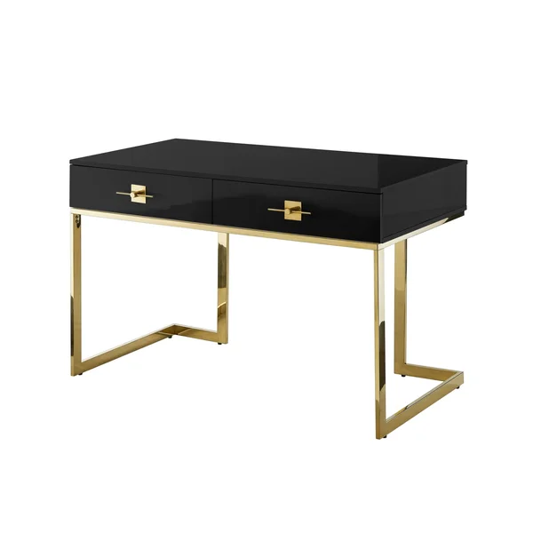 Mandisa Writing Desk Black/Gold