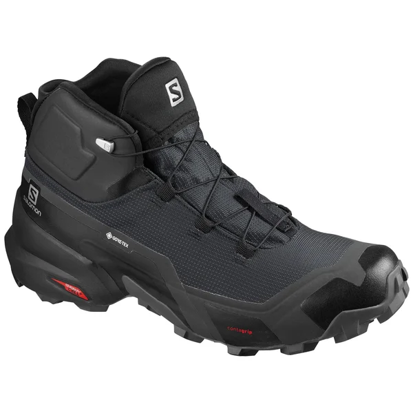 Salomon Men's Cross Hike Mid GTX Boot - 10.5 - Phantom, Black, Ebony
