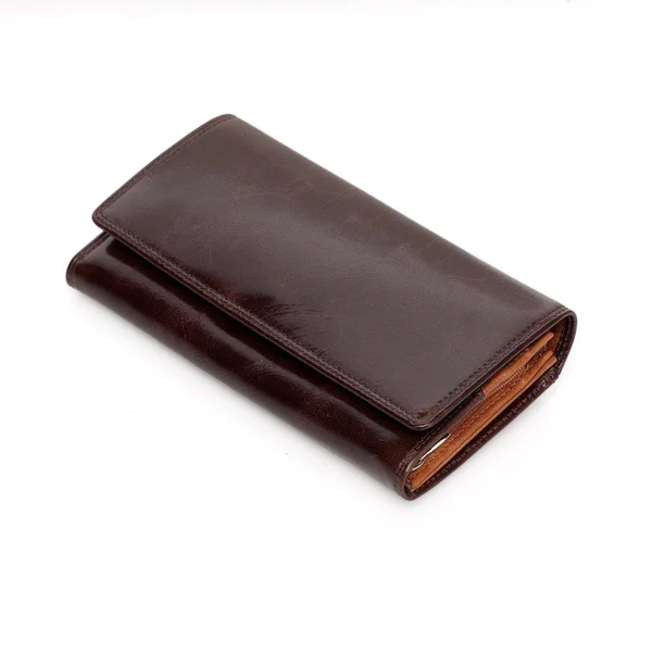 Vicenzo Leather Pelomas Distressed Leather Trifold Women's Coin Purse (Brown)