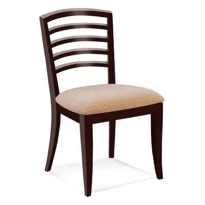 Marcantonio Upholstered Dining Chair Latitude Run Body Fabric: Sunbrella Sailcloth Shell - Leg Color: Walnut