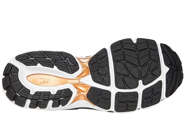 Mizuno - Men's Wave Inspire 16 Waveknit Running Shoe - black-white, Size 15