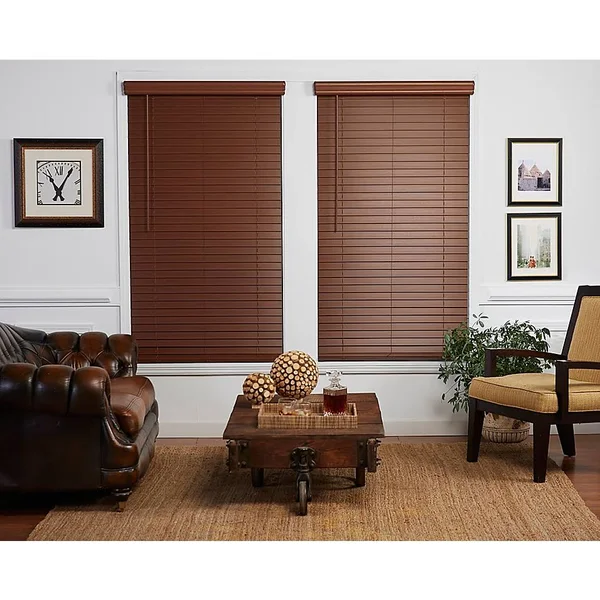 St. Charles Room Darkening 20.5x22 x 64x22 Cordless Faux Wood Blind in Dark Oak