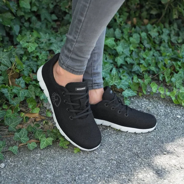 Giesswein Merino Runners/Sneakers by Giesswein - Women - Special Edition - Women - Color: Black-White, Size: 6 US - Runners - S