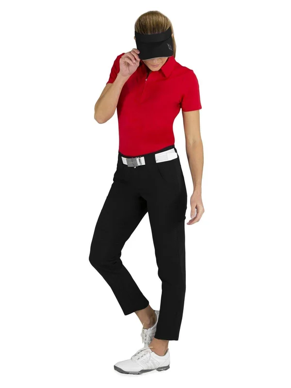 Jofit Women's Belted Cropped Pant in Black Size 2