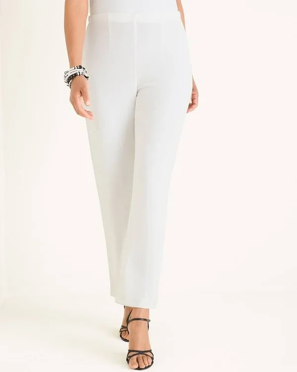 Chico&s Women's Travelers Classic No Tummy Pants, Winter Drift