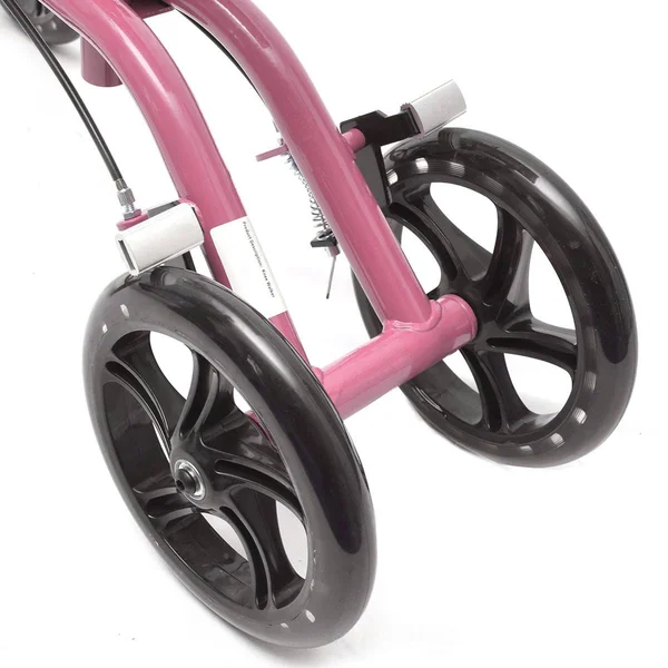 Clevr Medical Foldable Steerable Knee Walker Scooter with Basket, Pink, 30" x 20" x 20"
