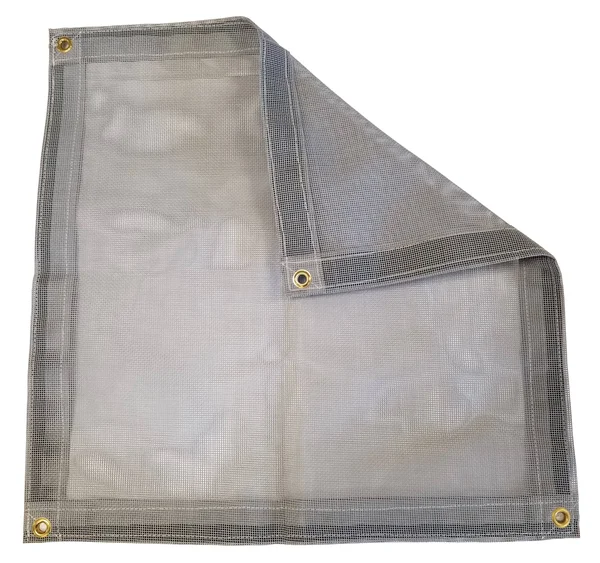 TarpsDirect 10 ft x 30 Gray oz Vinyl Coated Mesh Tarp