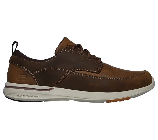 Men's Skechers Relaxed Fit Elent Leven Boat Shoe - Size: 8, Brown