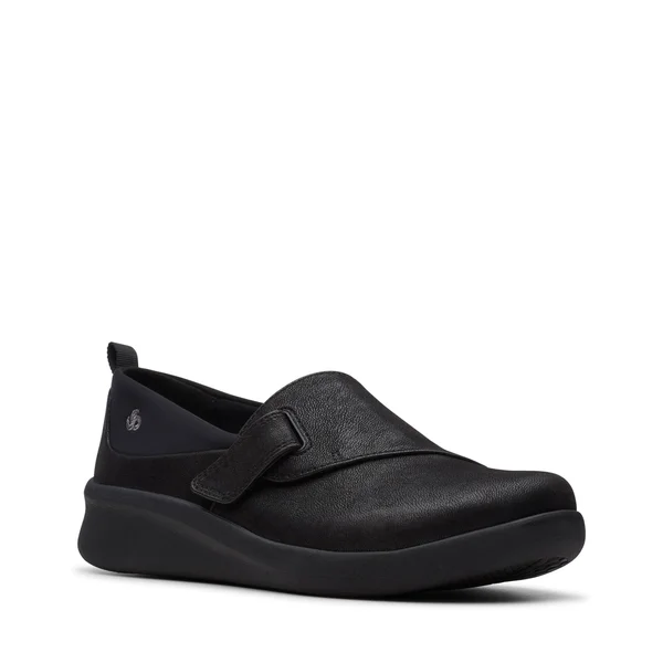 Women's Clarks Sillian 2.0 Ease Slip-On - Size: 10 W, Black