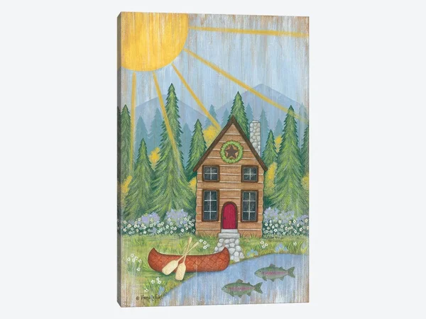 Annie LaPoint Large Canvas Art Prints - Cabin in The Woodsstyle > Decorative art)