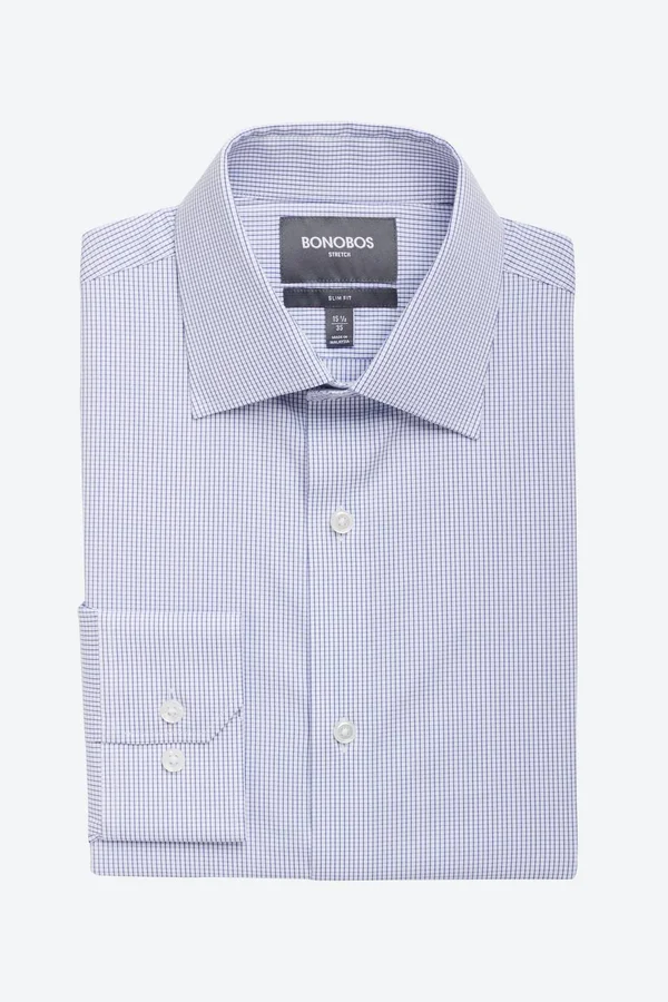Bonobos Jetsetter Stretch Dress Shirt - Blue - Casual Shirts