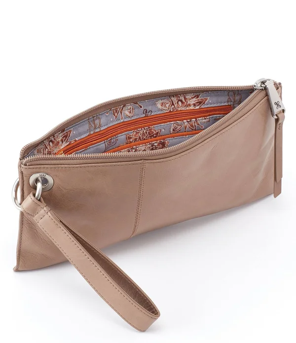 Hobo Vida Top-Grain Leather Zip Wristlet - Mustard