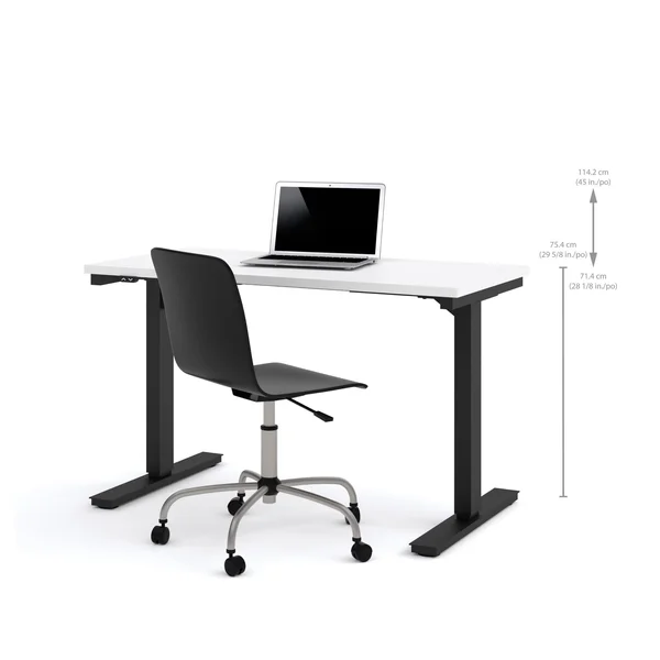 Bestar 24x22 x 48x22 Electric Height Adjustable Table, Black